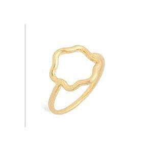 Madewell Abstract Wavy Gold ring Size 8